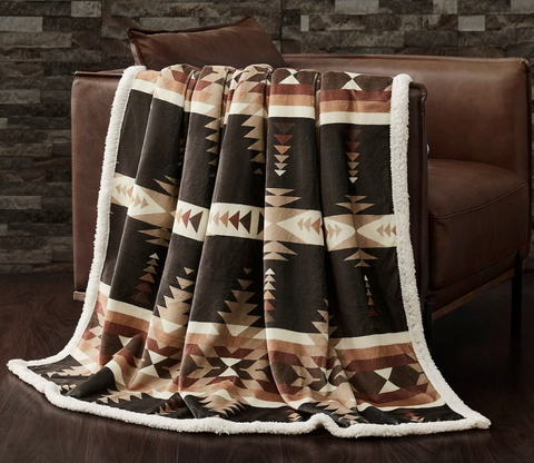 HiEnd Accents Throw Sherpa- Yosemite Campfire