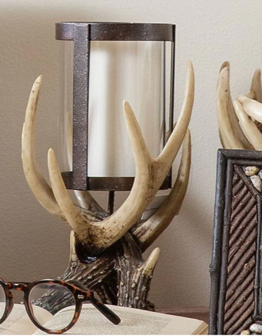 HiEnd Accents Candle Holder - Antler Hurricane Holder