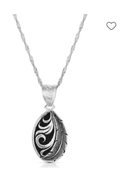 Montana Silversmiths Necklace Silver Drop Feather