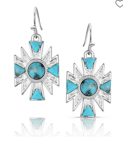 Montana Silversmiths Earrings- Southwestern Sun TQ
