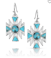 Montana Silversmiths Earrings- Southwestern Sun TQ