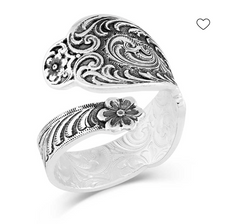 Montana Silversmiths Ring- Antique Spoon Wrap