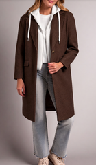 Tribal Trench Coat W/ Fooler Hood Women's