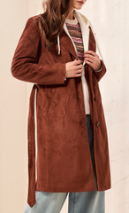 Tribal Trench Coat W/ Removable Hood Women's