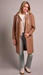 Tribal Jeans Trench Coat W/ Fooler Hood Women's