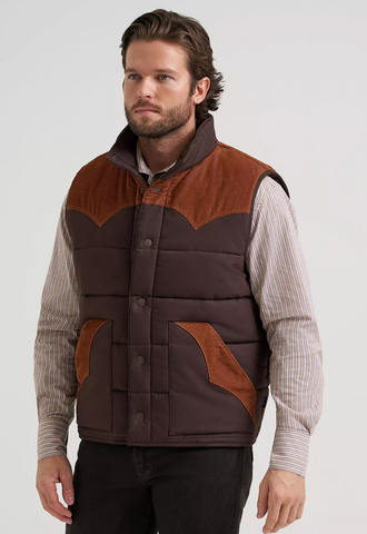 Wrangler Corduroy Yoke Puffer Vest