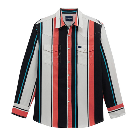 Wrangler Brush Popper L/S Snap Up Shirt Men's