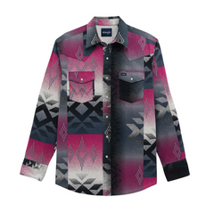 Wrangler Brush Popper L/S Snap Up Shirt Men's