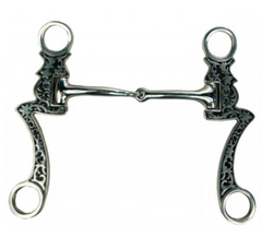 western Rawhide STAINLESS STEEL FLORAL SHANK SNAFFLE BIT 255689