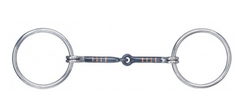 Western Rawhide BLACK STEEL SNAFFLE MOUTH BIT WITH COPPER INLAY