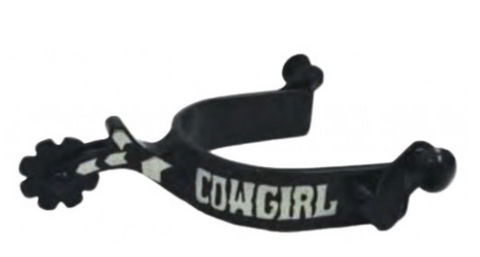 Western Rawhide Black Steel Cowgirl Youth Spurs 335748