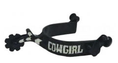 Western Rawhide Black Steel Cowgirl Youth Spurs 335748