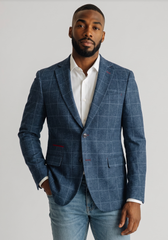 7 Downie St. Sherwood Blue Suit Jacket