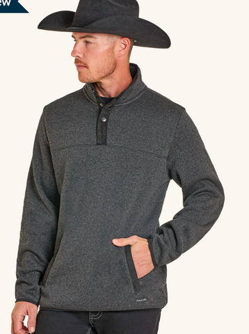 Panhandle Slim Men's Melange 1/4 Button pullover DM91C06178