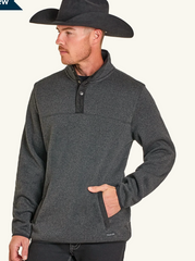 Panhandle Slim Men's Melange 1/4 Button pullover DM91C06178
