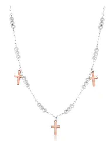 Montana Silversmiths Necklace Rosy Outlook Cross