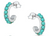 Montana Silversmiths  Earrings Studded In Turquoise Mini Hoop