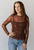 Turquoise Haven Desert Cowboy Mesh Top Women's