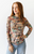 Turquoise Haven Pink Western Collage Mesh Top Women's