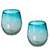 Evergreen Bambeco Maya Aqua Stemless Glasses 8 Oz
