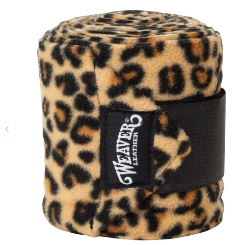 Weaver Polo Leg Wraps 380g Fleece 4-Pack Leopard 35-4206