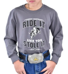Cowboy Hardware Ride It Like You Stole It T-Shirt Kids
