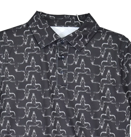 Cowboy Hardware Hombre Skull L/S Polo Shirt Kids