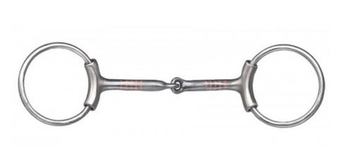 Western Rawhide FRANCOIS GAUTHIER BRUSHED STAINLESS STEEL RING SNAFFLE BIT WITH SLEEVES 255359