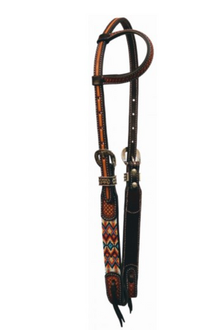 COUNTRY LEGEND NAVAJO BEADED ONE EAR HEADSTALL 223102-58