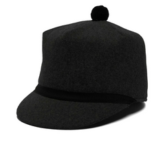 Crown Cap Melton Stockman with Inner 3/4 earband 1-1402 Blk