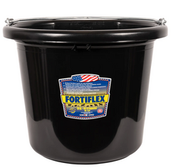Fortiflex 20 Quart Black Flat Back Bucket