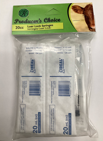Producers Choice Luer Lock Syringes 4 pack 20CC