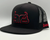 Baredown Black with Red Logo Cap