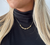 West & Company Plated Beaded Bar Necklace