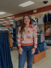 Howdy Hanny Rope Cowboy L/S Polo Shirt Women's