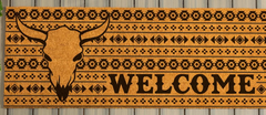 Evergreen Welcome Mat Steer Skull