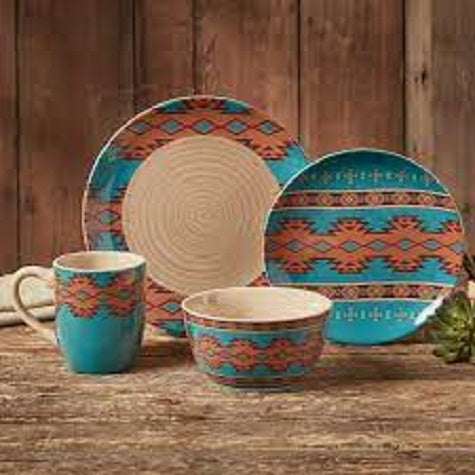 Southwest Pottery Dinner Set Of 16 #696-650