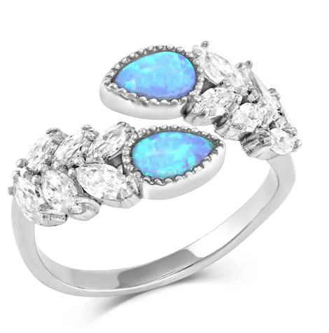 Montana Silversmiths Mystic Falls Opal Crystal Ring RG5362