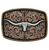 Montana Attitude Buckle Tri-Color Texas Longhorn A711