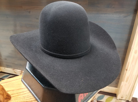 American Hat Black 40x Open Crown