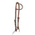 Berlin Leather Rolled Ear Headstall W/ Floral Buckle H1551