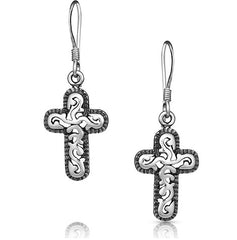 Montana Silversmiths Wrapped Filigree Cross Earring ER4784