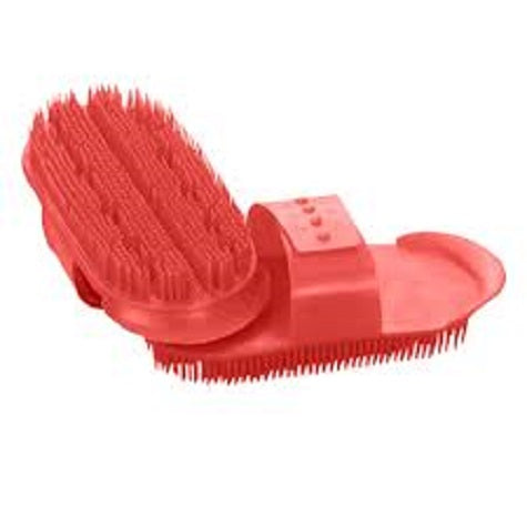 Poly Red Plastic Curry Comb