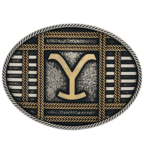 Montana The Yellowstone Y Squared Up Oval Belt Buckle A912YEL