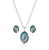 Montana Silversmiths World's Feather Turquoise Jewelry Set JS5375