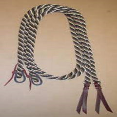 Double Diamond Braided Poly Split Reins 5/8" X 7' Tan/grey/b