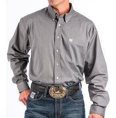 Men's Cinch L/s Gray Solid Shirt Mtw1104238