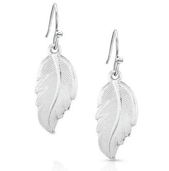 Montana Silversmiths Mountain Calling Feather Earrings ER5202