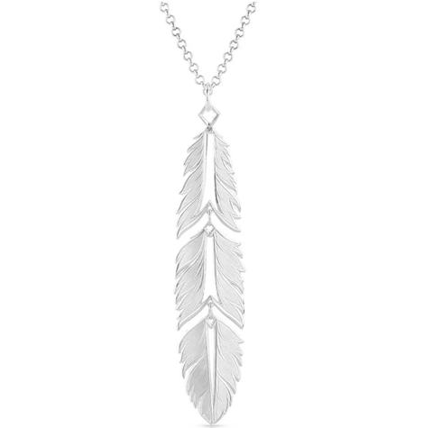 Montana Silver American Made Dangle Feather Necklace AMNC5459