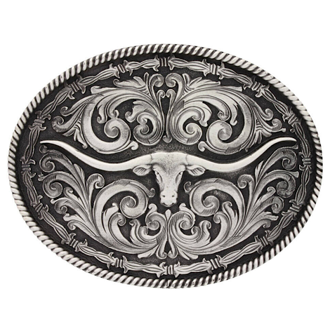 Montana Attitude Buckle Rope and Barbed Wire Longhorn Classic A550S